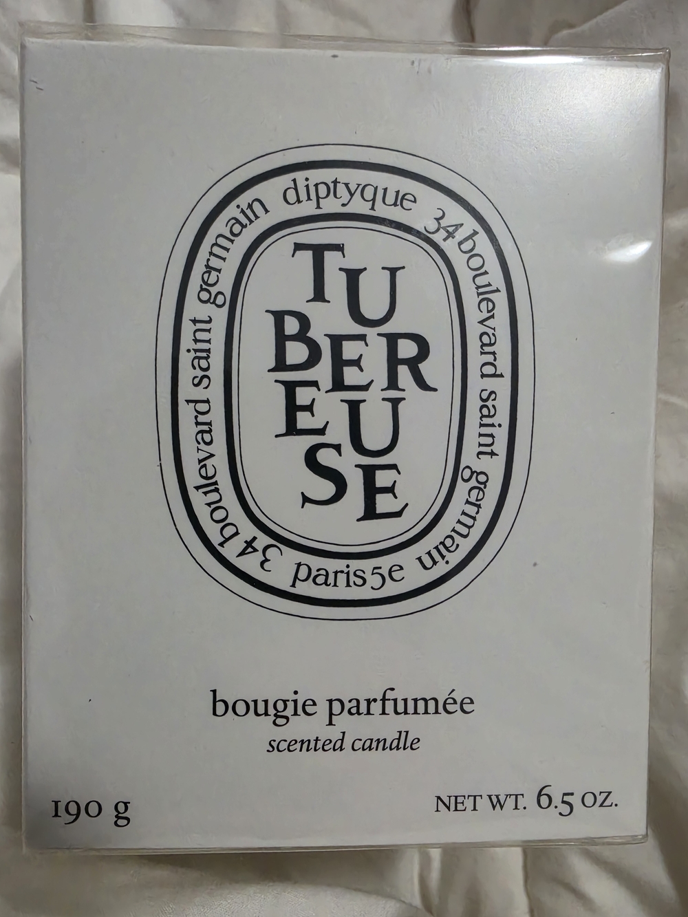 Diptyque Tubereuse Scented Candle - White Box